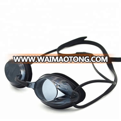 Custom logo swimming glasses with anti fog waterproof PC lens racing goggles for competition swim